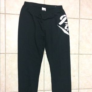 "PINK" black sweatpants