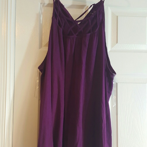 Lane Bryant Purple Strappy Tank top