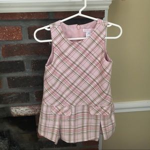 Girls plaid pleated dress