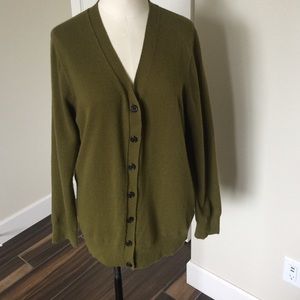 J.Crew Large Button Down V-Neck Sweater