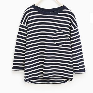 Zara kids striped plush sweater - 8 year old