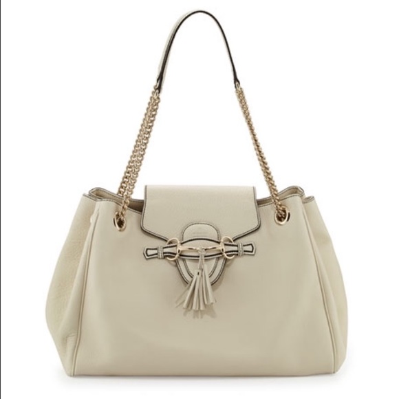 Gucci Women\u0027s White Emily Leather Shoulder Bag NWT