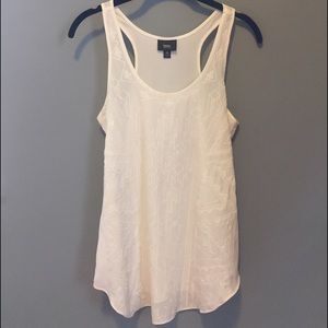 White tank with stitching details