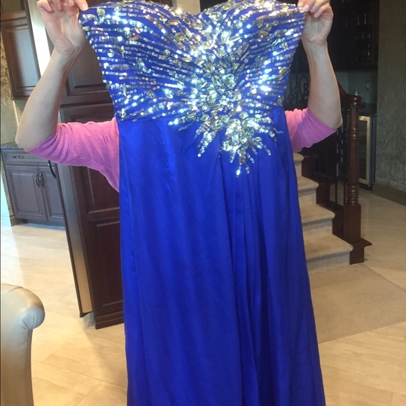 Mac Duggal Dress Royal Blue