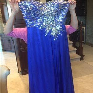 Mac Duggal Dress Royal Blue