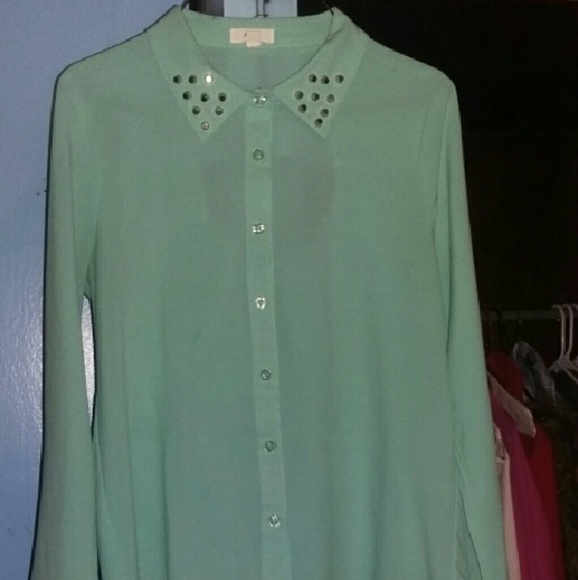 Cute studded back cut out blouse