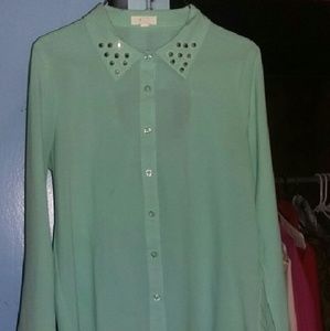 Cute studded back cut out blouse