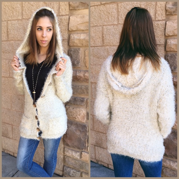 Mohair Hooded Cardigan - Picture 3 of 4