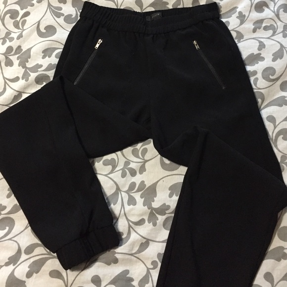 J Crew black dressy joggers