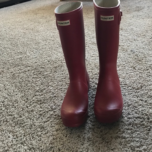 Red hunter boots