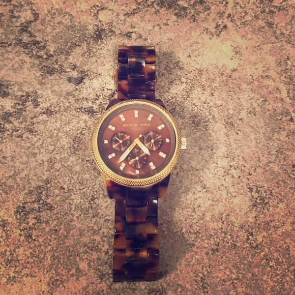 Michael Kors 5038 tortoise shell women's watch