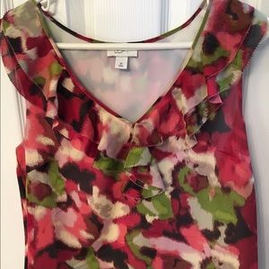 Multi-Colored Sleeveless Blouse
