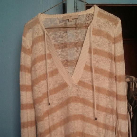 Tan& cream loft sweater