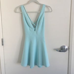 Deep V neck mint blue dress (bought from Revolve)