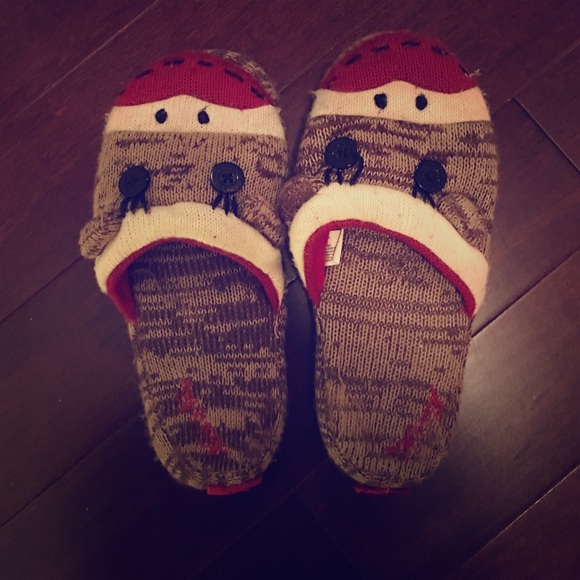 Nick&Nora sock monkey slippers size 7