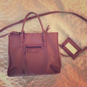 *AUTH* Balenciaga A4 Mini Papier Magnet Tote Bag