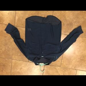 Long sleeve, navy blue, shear button up