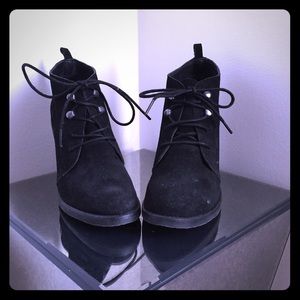 Genuine Suede Heeled Ankle Boots