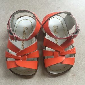 Bright Orange Salt Water Sandal: Infant size 3