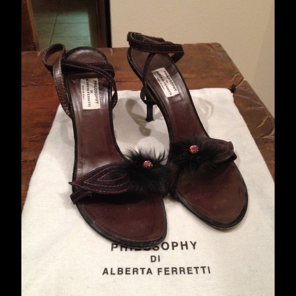 Philosophy di Alberta Ferretti Shoes - Alberto Ferretti black suede evening sandals