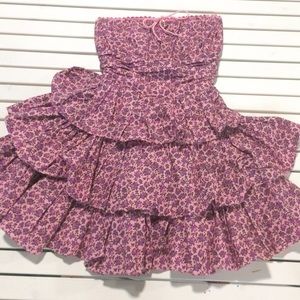 Betsey Johnson floral tiered ruffle party dress