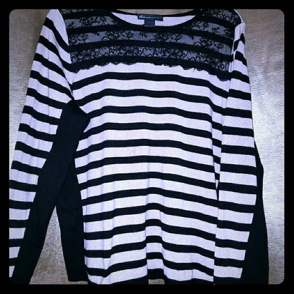 Lane Bryant lace trim sweater