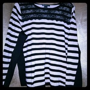 Lane Bryant lace trim sweater