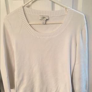 White, 3/4 length, Sleeved Sweater