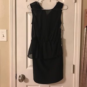 Black peplum dress