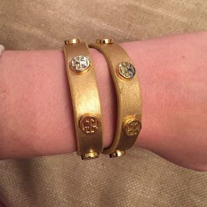 Gold Tory Burch Wrap Bracelet