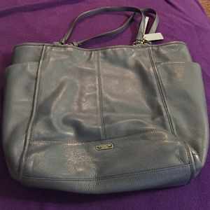 Navy Blue Coach Tote