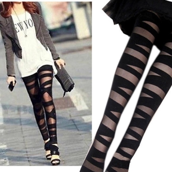 Stripped rocker tights