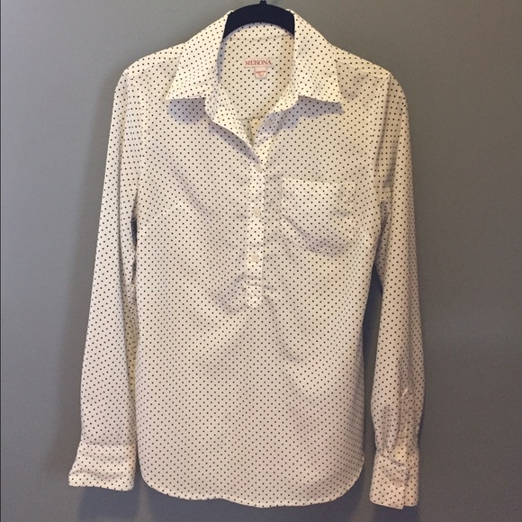 Black and white button down