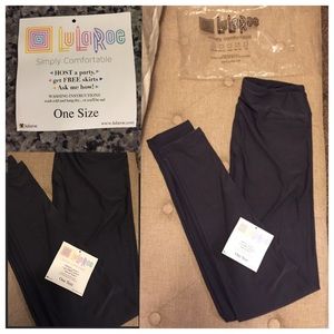 LuLaRoe OS Solid Leggings in Charcoal Gray