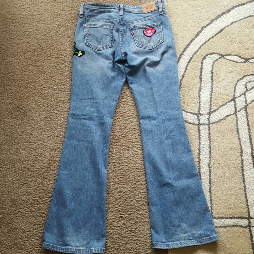 Superlow Boot Cut 518 Levi's Patch Jeans - image 6