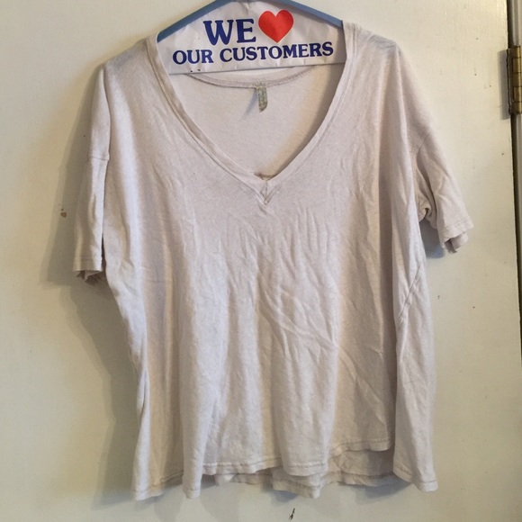 Free People Vee Neck Tee