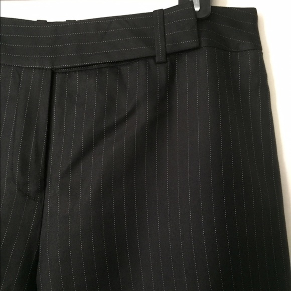 LOFT Straight Leg trouser. Black w/ wht pinstripe - Picture 3 of 3