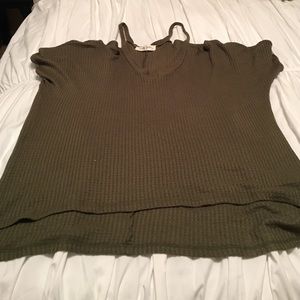 Olive green molly top