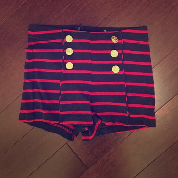 High waisted sailor shorts size SM - Picture 1 of 1