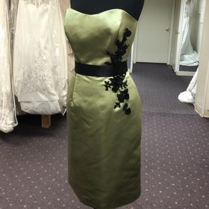 Green Oriental cocktail dress
