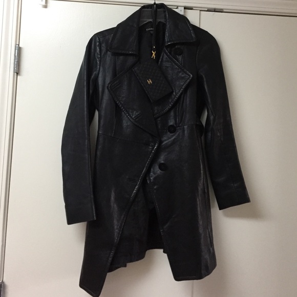 Bebe coat & extra small wristlet not real Chanel