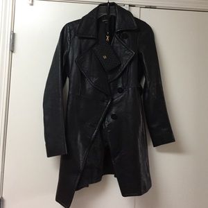 Bebe coat & extra small wristlet not real Chanel