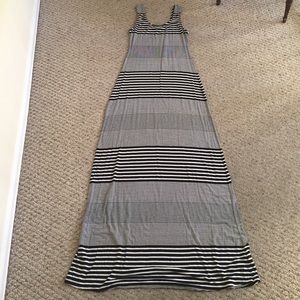 Black & White Striped Maxi Dress
