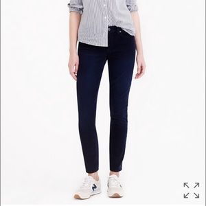 J. Crew Toothpick Navy Cords w/ Leg Zipper Cropped