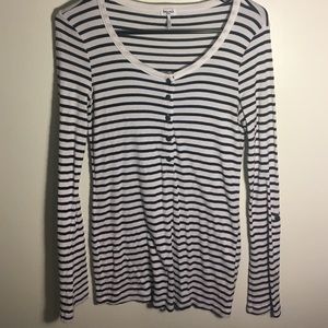 LONG SLEEVE BASIC STRIPPED TEE