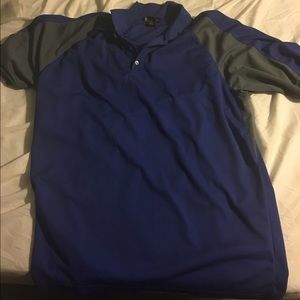 Blue golf polo