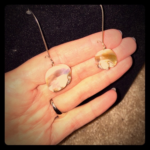 Pearlized Drop Fish Hook Earrings