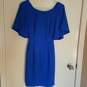 Open Back Flutter Sleeve Dress