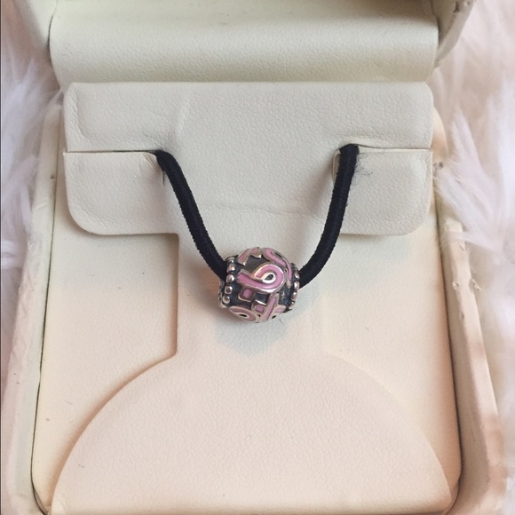 Breast cancer awareness Pandora charm