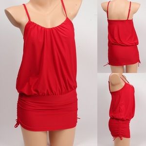 One piece skirted swimsuit